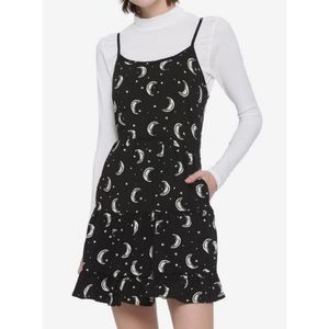 Hot Topic Crescent Moons Layered Dress Sz Large EUC 14284534
